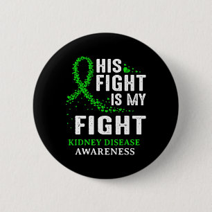 Disease Awareness Survivor Green Ribbon Men Women 6 Cm Round Badge