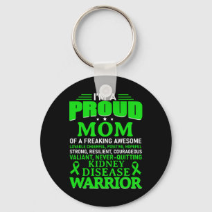 Disease Awareness Survivor Green Ribbon Mum Women  Key Ring