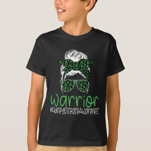 Disease Awareness Transplant Green Ribbon Messy Bu T-Shirt