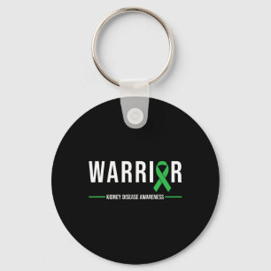 Disease Awareness Warrior Recovery Green Ribbon Key Ring