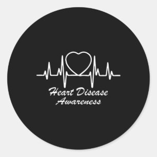 Disease Awareness We Wear Red In February Go Red Classic Round Sticker