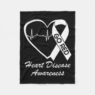 Disease Awareness We Wear Red In February Go Red H Fleece Blanket