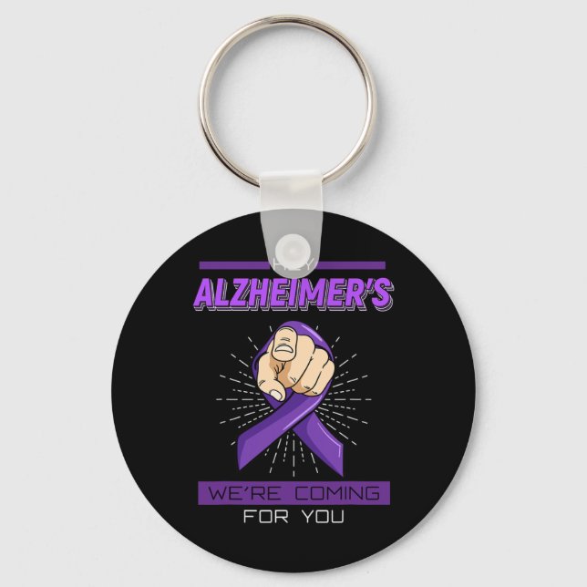 Disease Brain Memory Loss Dementia Gift Idea  Key Ring (Front)