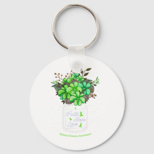 Disease Faith Love Hope Flower Jar Awareness Key Ring