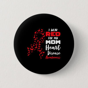 Disease February Wear Red Heart Disease Awareness 6 Cm Round Badge