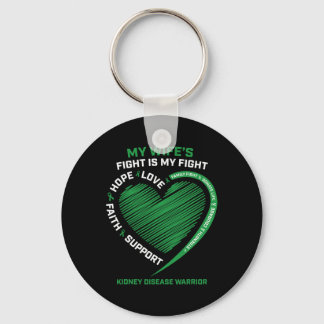 Disease Fighter Warrior Husband Wife Men Women Gif Key Ring