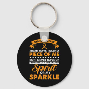 Disease Gift - Never Give Up Kidney Cancer Awarene Key Ring