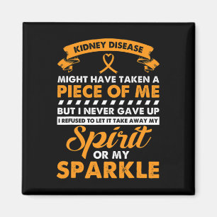 Disease Gift - Never Give Up Kidney Cancer Awarene Magnet