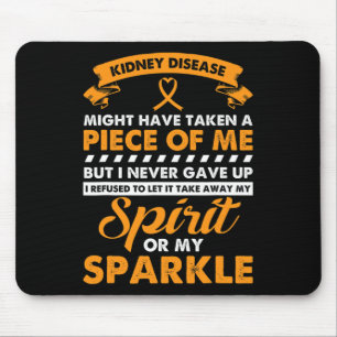 Disease Gift - Never Give Up Kidney Cancer Awarene Mouse Mat