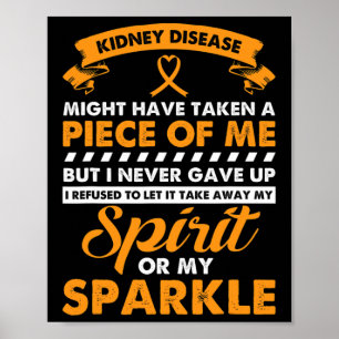 Disease Gift - Never Give Up Kidney Cancer Awarene Poster