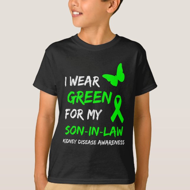 Disease I Wear Green For My Son-in-law Ribbon  T-Shirt (Front)