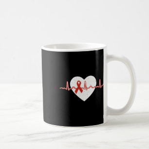 Disease Month Outfits Red Day Heart Ribbon Coffee Mug