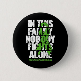 Disease Support - Family Kidney Disease Awareness 6 Cm Round Badge