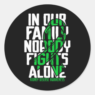 Disease Support Family Kidney Disease Awareness  Classic Round Sticker