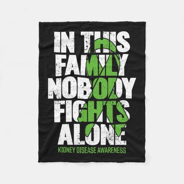Disease Support - Family Kidney Disease Awareness  Fleece Blanket (Front)