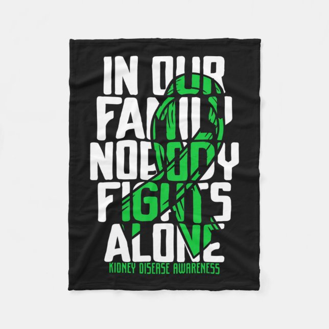 Disease Support Family Kidney Disease Awareness  Fleece Blanket (Front)