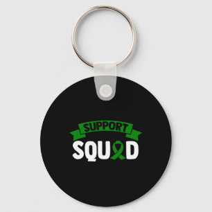 Disease Support Squad - Green Awareness Ribbon 1 Key Ring