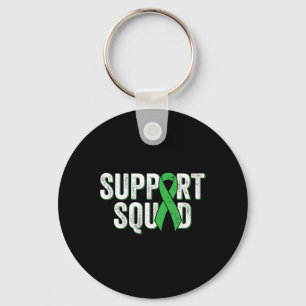 Disease Support Squad - Green Awareness Ribbon Key Ring