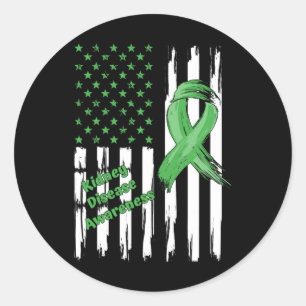 Disease Survivor Gifts Kidney Disease Awareness Classic Round Sticker
