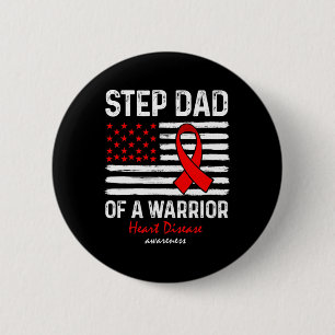 Disease Survivor Support Step Dad Of A Warrior  6 Cm Round Badge