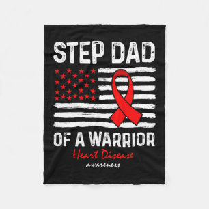 Disease Survivor Support Step Dad Of A Warrior Fleece Blanket