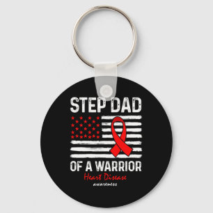 Disease Survivor Support Step Dad Of A Warrior Key Ring