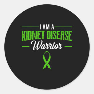 Disease Warrior Dialysis Nephritis Organ Donor Gre Classic Round Sticker