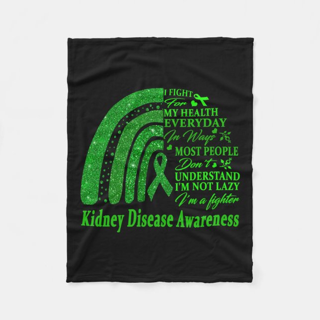 Disease Warrior I'm Fine 2  Fleece Blanket (Front)