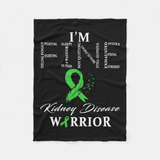 Disease Warrior I'm Fine  Fleece Blanket
