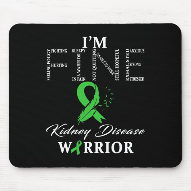 Disease Warrior I'm Fine  Mouse Mat (Front)