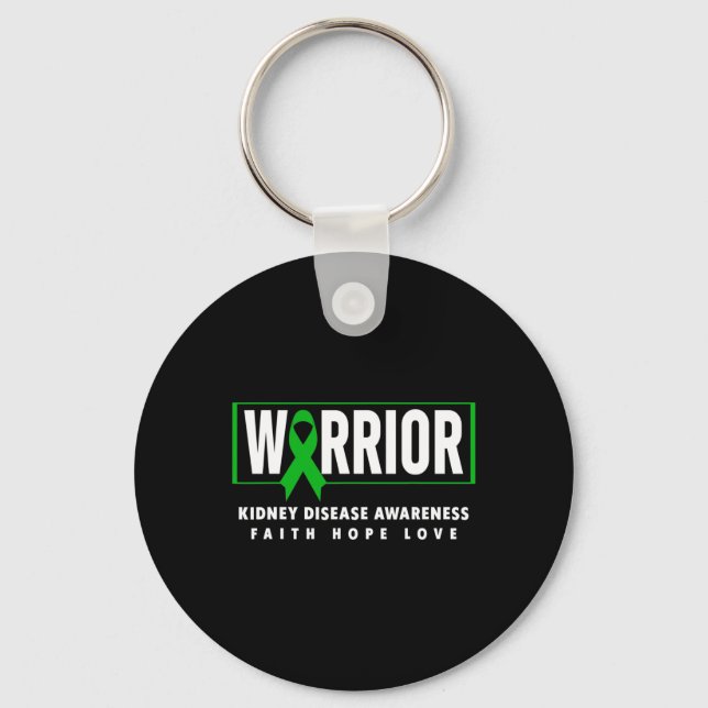 Disease Warrior - Kidney Disease Awareness  Key Ring (Front)
