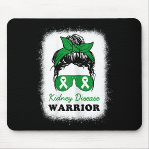 Disease Warrior Kidney Disease Awareness Messy Bun Mouse Mat