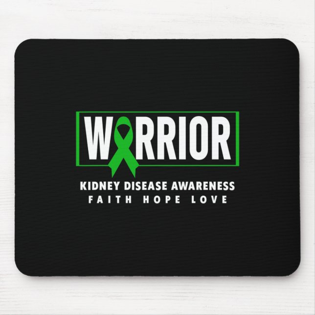 Disease Warrior - Kidney Disease Awareness  Mouse Mat (Front)