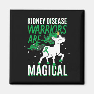 Disease Warrior Magical Unicorn Green Organ Donor  Magnet