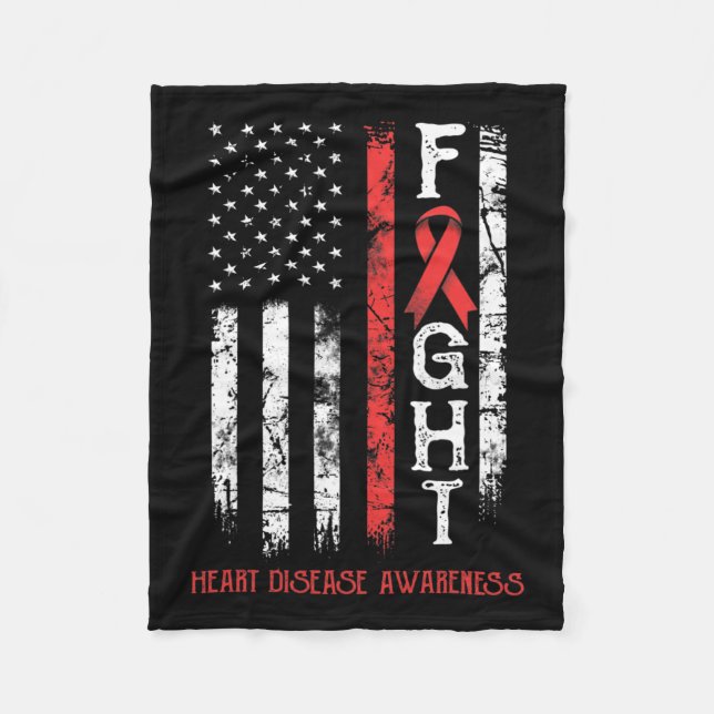 Disease Warrior Us Flag  Fleece Blanket (Front)