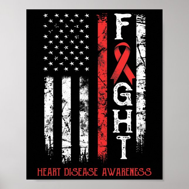 Disease Warrior Us Flag  Poster (Front)