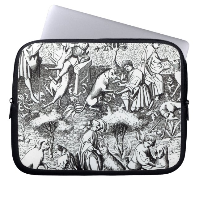 Diseases of dogs and their cure, after a miniature laptop sleeve (Front)