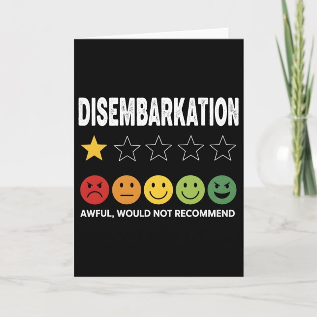 Disembarkation - Awful Would Not Recommend 2  Card (Front)