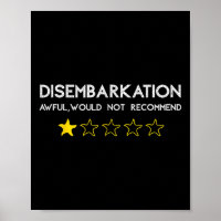 Disembarkation Awful Would Not Recommend Funny Cru