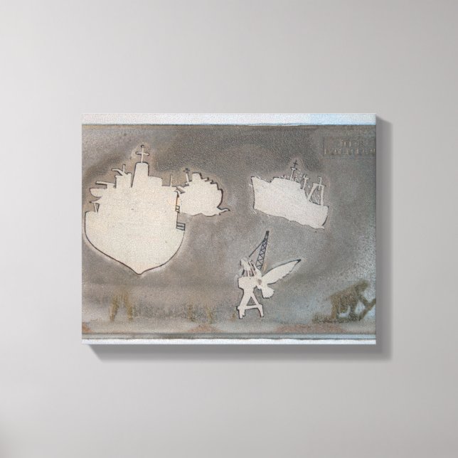 Disembarkation K7 1986 Mixed-media Canvas (Front)