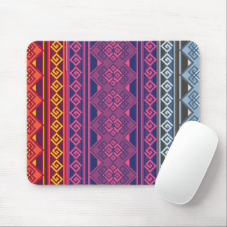 Diseño Andino Azul, Naranja y Magenta Mouse Mat