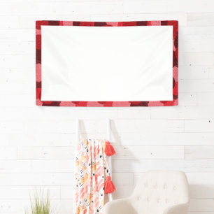 Diseño de pinceladas en colores rojo banner