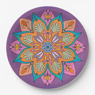Diseño Mandala Decorativo                          Paper Plate