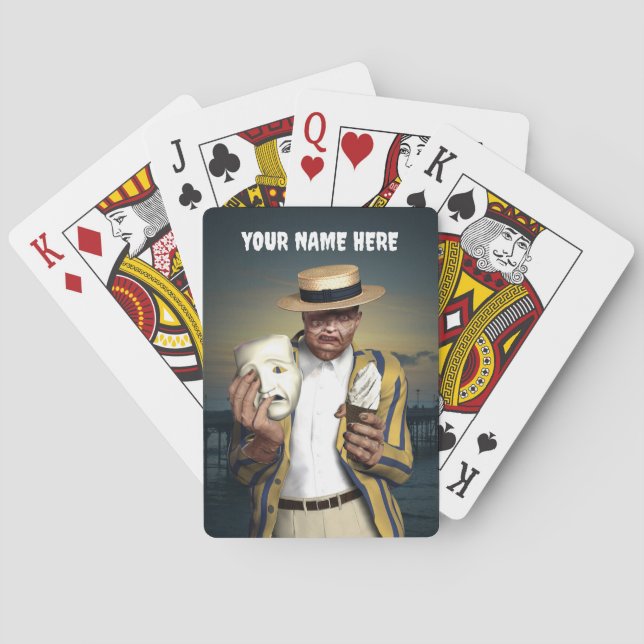 Disfigured creature taking a break playing cards (Back)