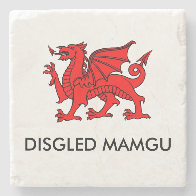 Disgled Mamgu: Grandma's Cuppa South Welsh Coaster (Front)