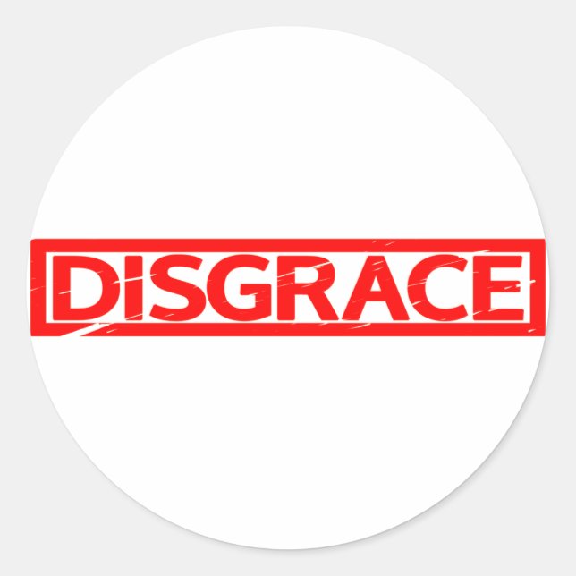 Disgrace Stamp Classic Round Sticker (Front)
