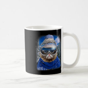 Disgruntle Cat In Winter Ski Snowboarding Sport We Coffee Mug