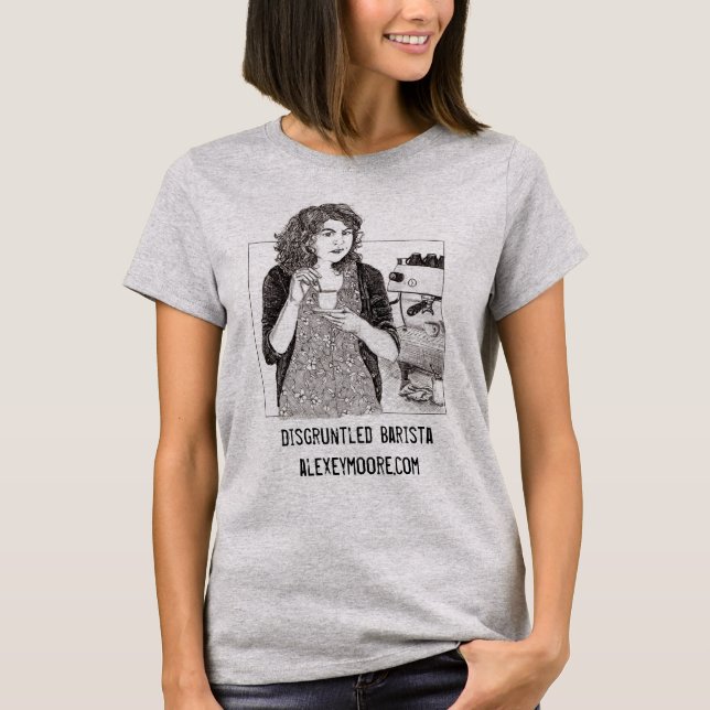 Disgruntled Barista slouchy shirt (Front)