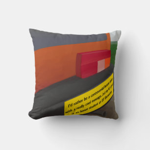 Disgruntled Bumper Sticker Funny Throw Pillow
