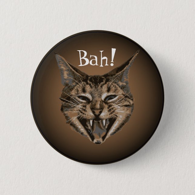 Disgruntled Cat Badge (Front)
